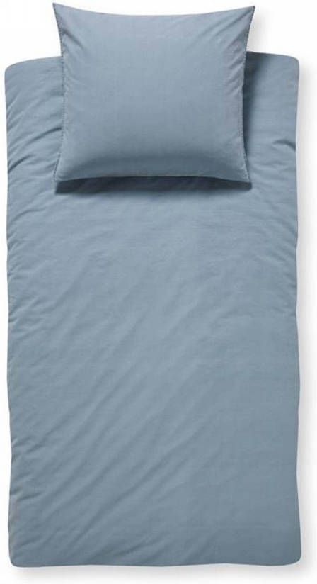 Damai Groove Flanel Dekbedovertrek 1 persoons(140x200/220 Cm + 1 Sloop) Flanel Denim