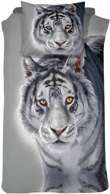 Damai Jinan Flanel Dekbedovertrek 1 persoons(140x200/220 Cm + 1 Sloop) Flanel Grey