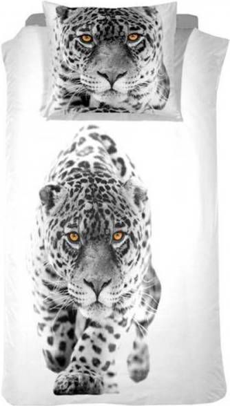 Damai Leonard Flanel Dekbedovertrek 100% Geruwde Flanel-katoen 1-persoons (140x200/220 Cm + 1 Sloop) White