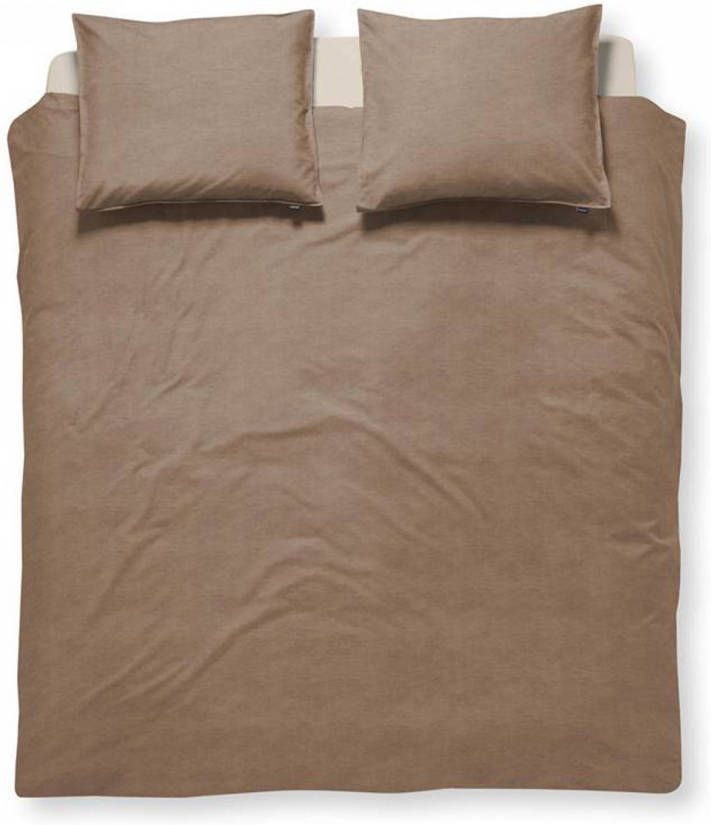 Damai Organic Birk Dekbedovertrek Lits jumeaux(240x200/220 Cm + 2 Slopen) Katoen Walnut