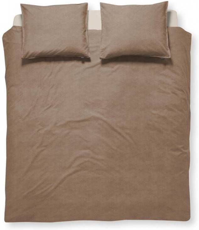 Damai Organic Birk Dekbedovertrek Lits jumeaux(260x200/220 Cm + 2 Slopen) Katoen Walnut