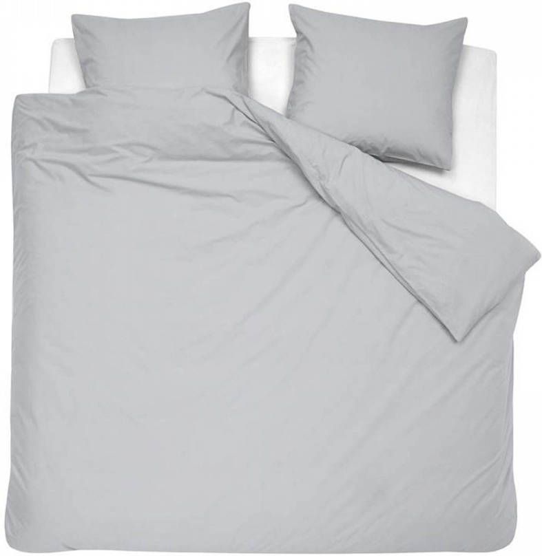 Damai Organic Satijn Dekbedovertrek Lits jumeaux(240x200/220 Cm + 2 Slopen) Katoen Satijn Light Grey