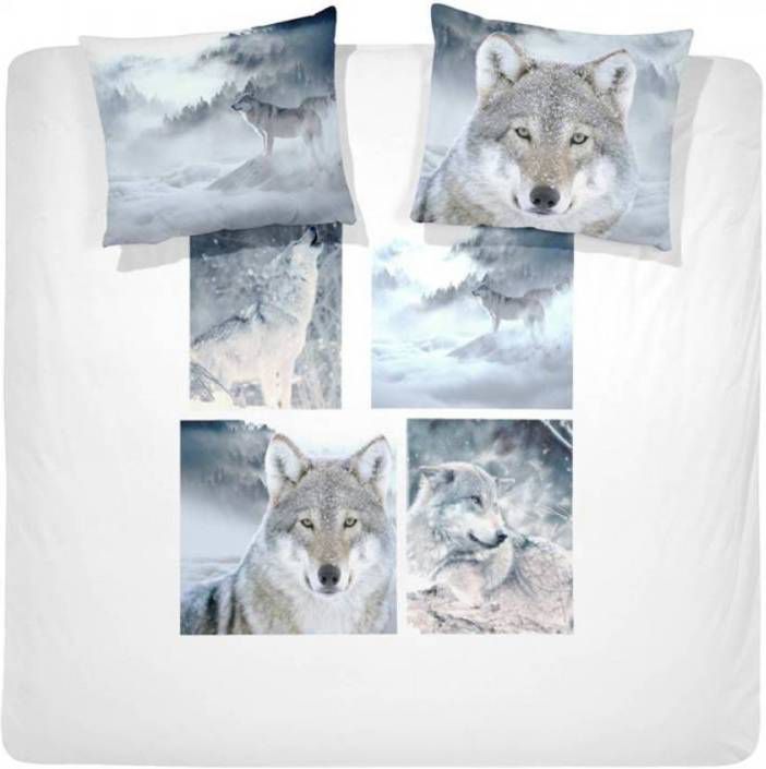 Damai Outlaw Flanel Dekbedovertrek Lits jumeaux(240x200/220 Cm + 2 Slopen) Flanel Grey