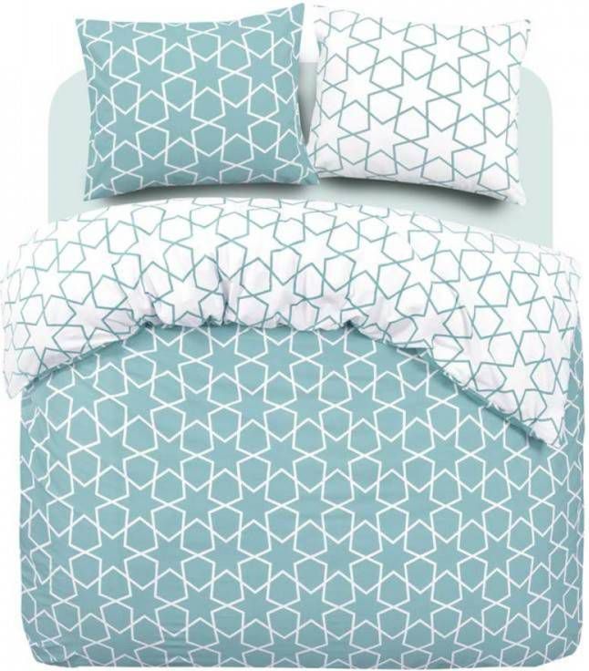 DAY Dream Floor Dekbedovertrek 2 persoons(200x200/220 Cm + 2 Slopen) Percal Katoen Blauw