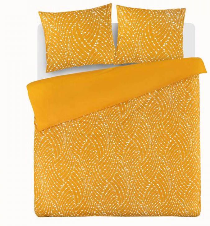 DAY Dream Hazel Dekbedovertrek 2 persoons(200x200/220 Cm + 2 Slopen) Katoen Satijn Oker