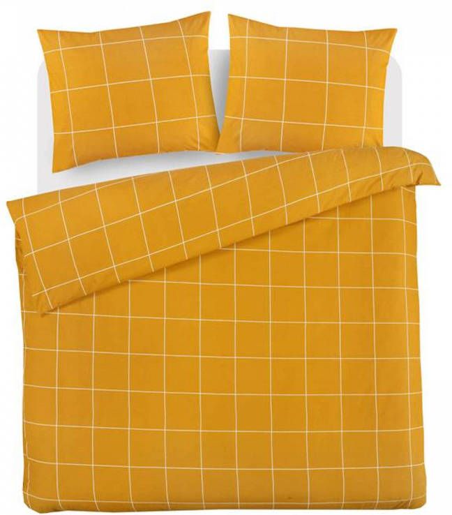 DAY Dream Hogan Dekbedovertrek 2 persoons(200x200/220 Cm + 2 Slopen) Katoen Satijn Oker
