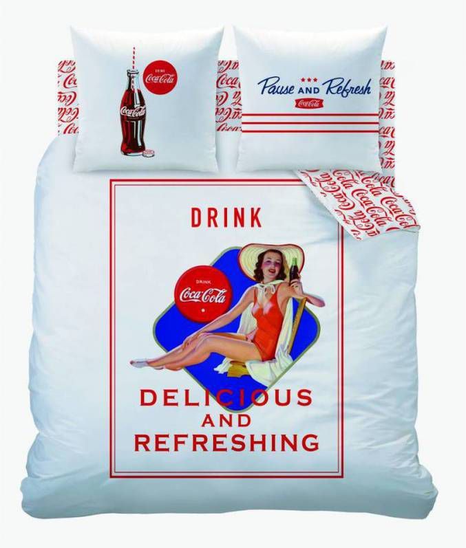 Coca Cola Suzanna Dekbedovertrek 140 x 200 cm + 63 x 63 Multi