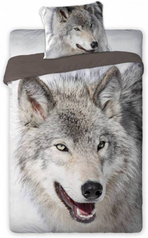 Animal Pictures Wolf Dekbedovertrek -140 x 200 cm Multi