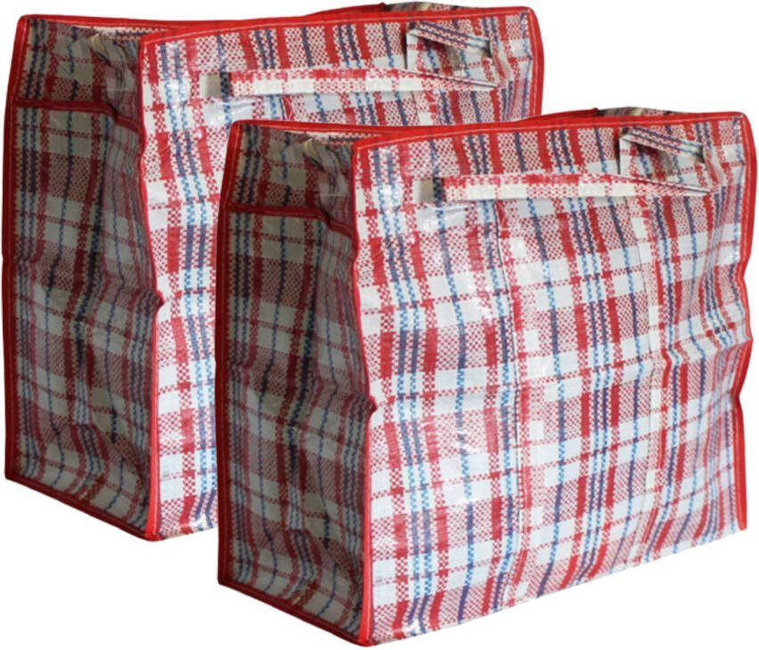 DID 2x Stuks Opbergtas/hoes Voor Kussen/deken/dekbed/slaapzak 100x70x30 Cm Grijs Shoppers