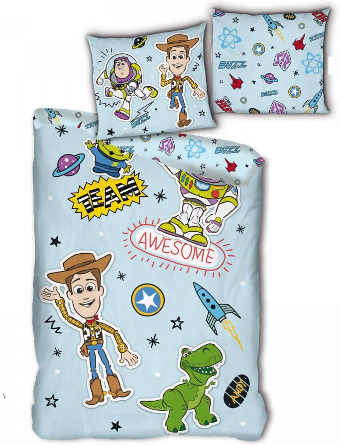 Disney Dekbedovertrek Toy Story 140 X 200 Cm Microfiber Blauw