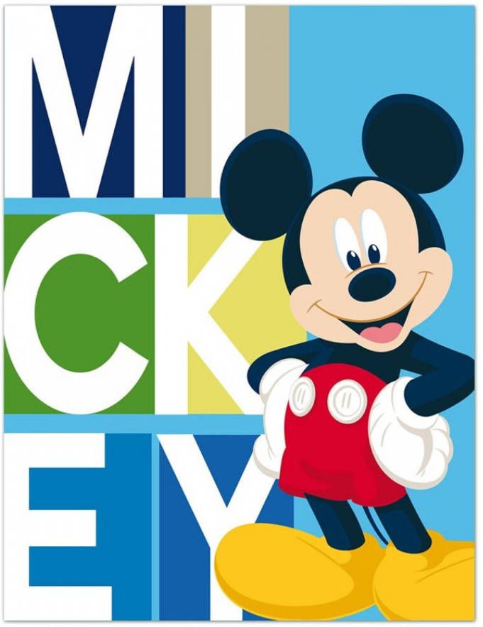 Disney Fleecedeken Mickey Mouse Junior 140 X 100 Cm Lichtblauw