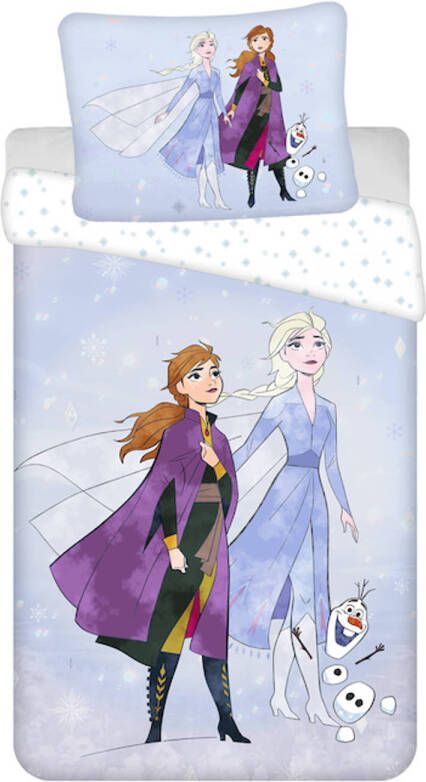 Disney Frozen Dekbedovertrek Sisters En Olaf Eenpersoons 140 X 200 Cm Katoen