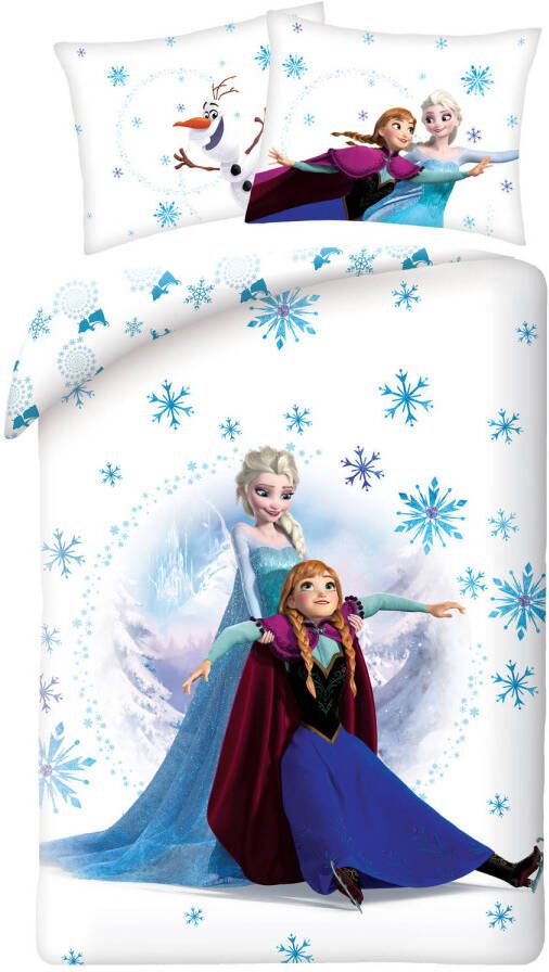 Disney Frozen Dekbedovertrek Snow Eenpersoons 140 X 200 Cm Katoen