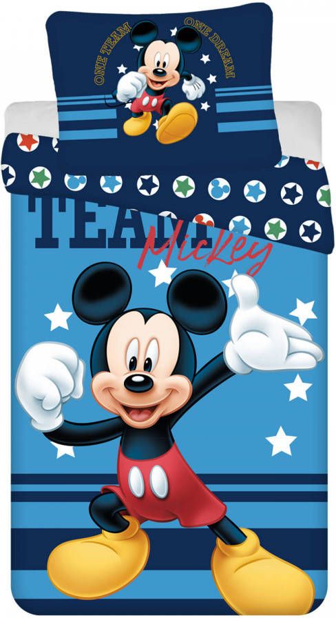 Disney Mickey Mouse Dekbedovertrek, Team Eenpersoons 140 X 200 Cm Katoen
