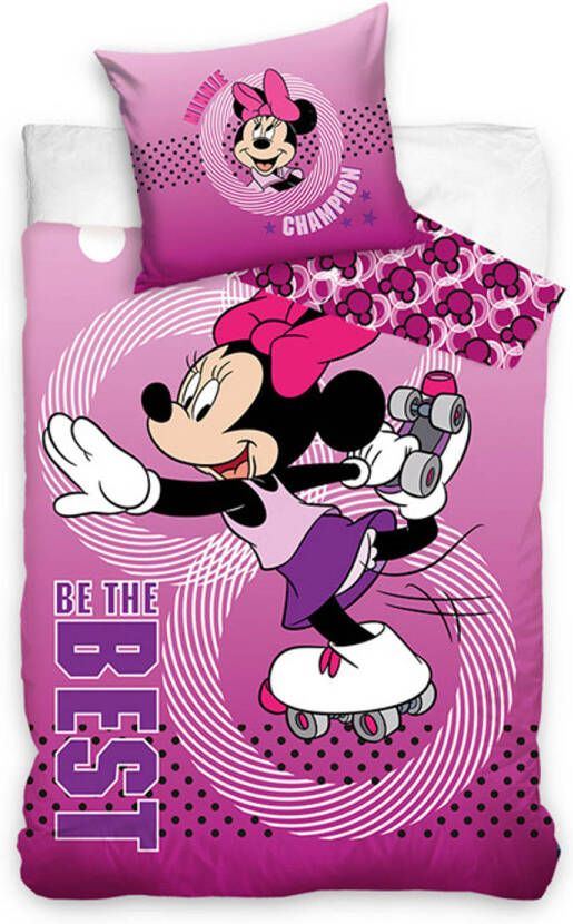 Disney Minnie Mouse Dekbedovertrek Be The Best Roze 1 persoons 140x200 Cm