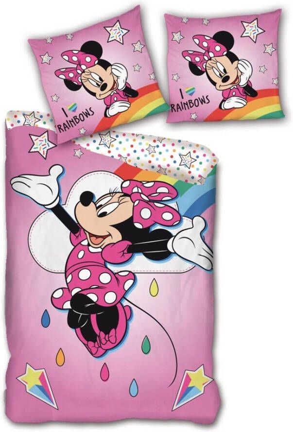 Disney Minnie Mouse Dekbedovertrek Rainbows Eenpersoons 140 X 200 Polyester