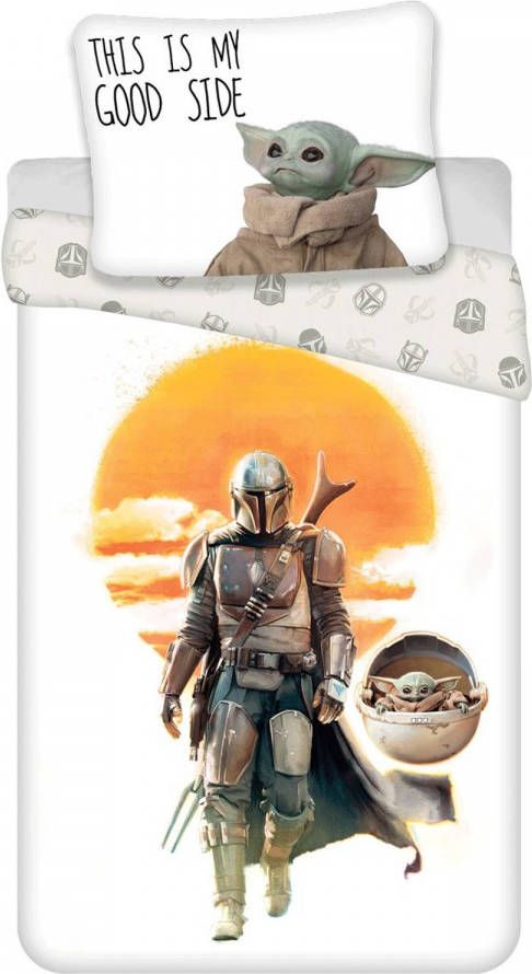 Disney Star Wars Dekbedovertrek, Mandalorian Eenpersoons 140 X 200 Cm Katoen