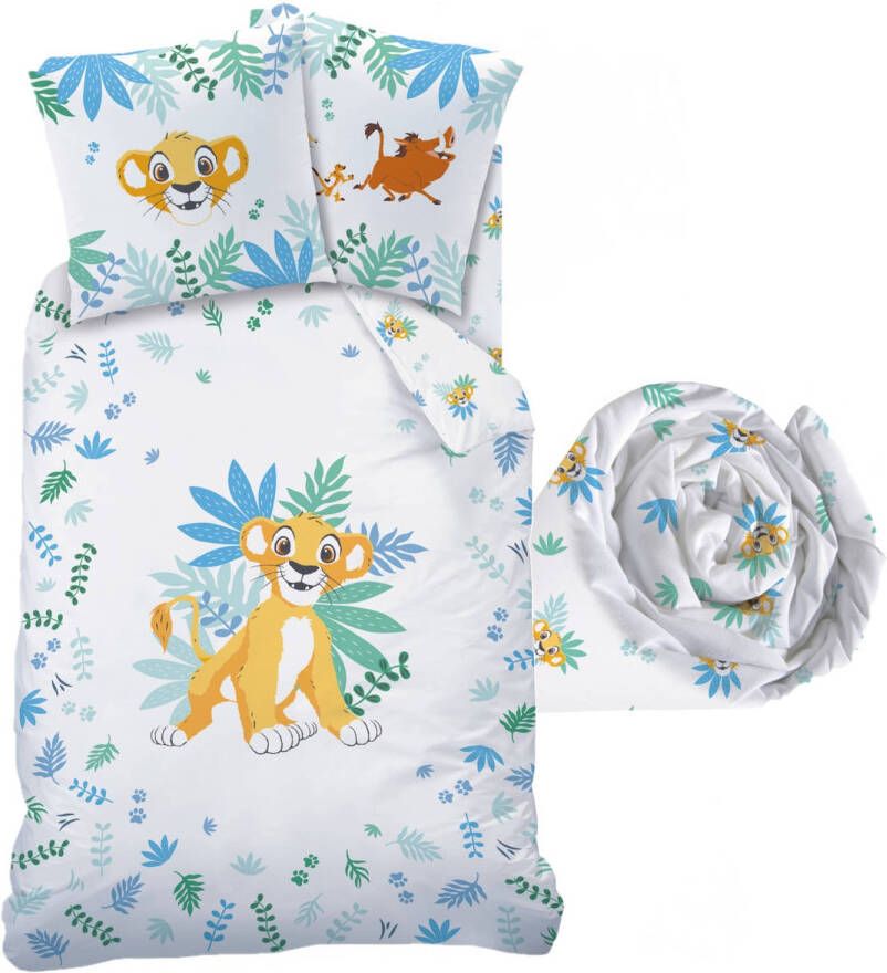 Disney The Lion King Dekbedovertrek + Hoeslaken Simba Eenpersoons 140 X 200 + 90 X 200 Katoen