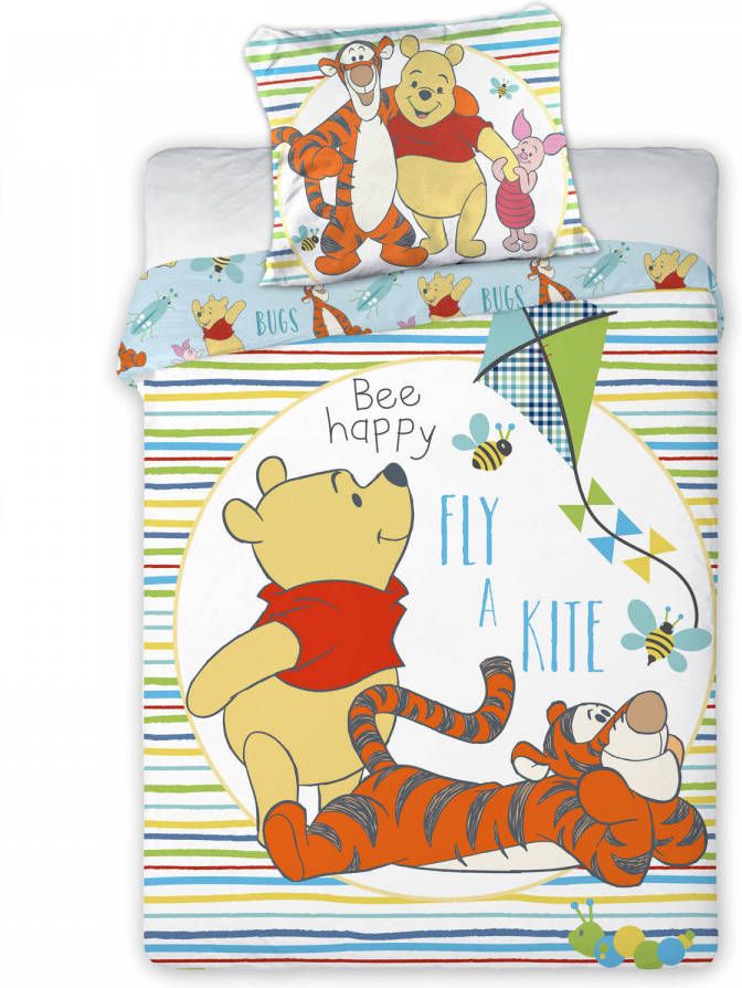 Disney Winnie The Pooh Baby Dekbedovertrek Fly A Kite 100 X 135 Cm Katoen