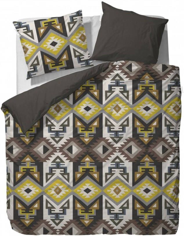 Essenza Dekbedovertrek Katoen Flanel Casey Bruin 140x200/220cm
