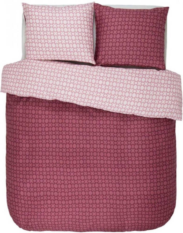 Essenza Dekbedovertrek Katoen Satijn Spark Wijnrood 260x200/220cm