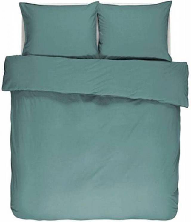 Essenza Guy Dekbedovertrek 100% Katoen 2 persoons(200x200/220 Cm + 2 Slopen) 2 Stuks(60x70 Cm) Groen