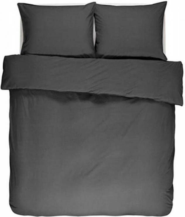 Essenza Guy Dekbedovertrek 100% Katoen 2 persoons(200x200/220 Cm + 2 Slopen) 2 Stuks(60x70 Cm) Grijs