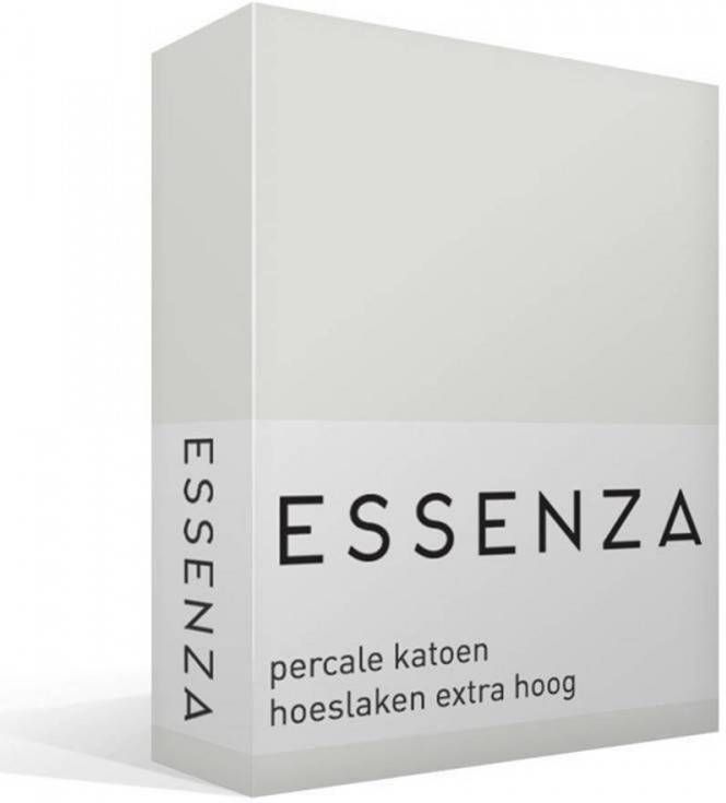 Essenza Premium Percale Katoen Hoeslaken Extra Hoog 100% Percale Katoen Lits jumeaux(160x200 Cm) Silver