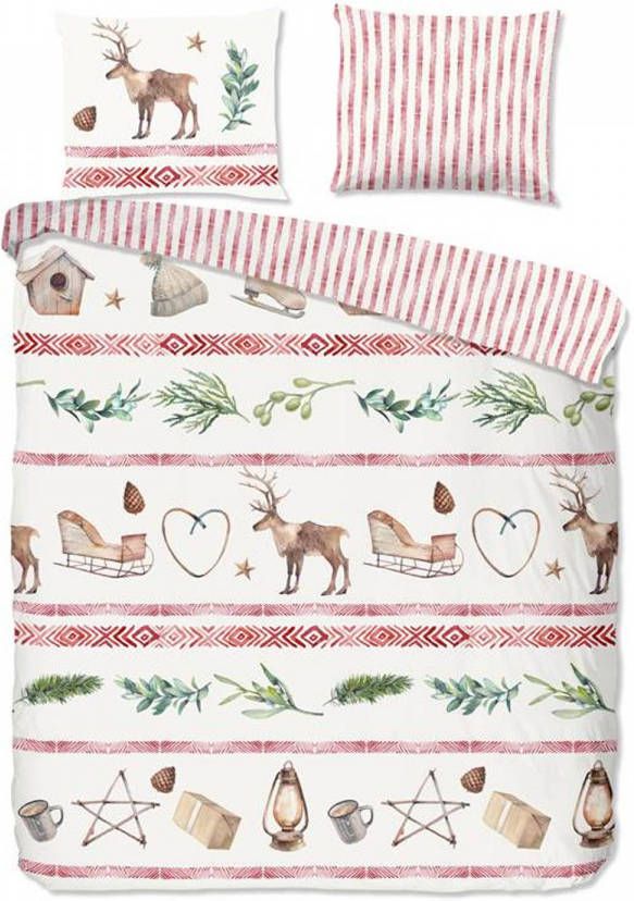 Good Morning Cozy Flanel Dekbedovertrek 2 persoons(200x200/220 Cm + 2 Slopen) Flanel Off white