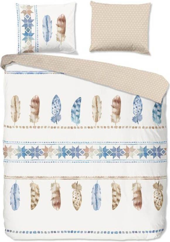 Good Morning Joy Flanel Dekbedovertrek 1 persoons(140x200/220 Cm + 1 Sloop) Flanel Off white