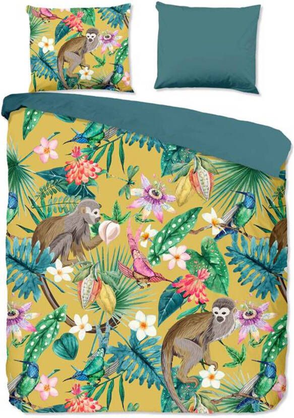 Good Morning Meet Dekbedovertrek 1 persoons(140x200/220 Cm + 1 Sloop) Katoen Oker