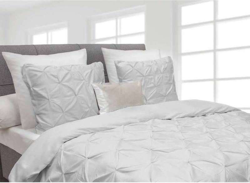 Heckett & Lane dekbedovertrek Cromer zilvergrijs 200x220 cm Leen Bakker