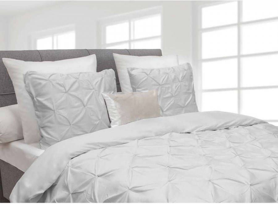 Heckett & Lane dekbedovertrek Cromer zilvergrijs 260x220 cm Leen Bakker