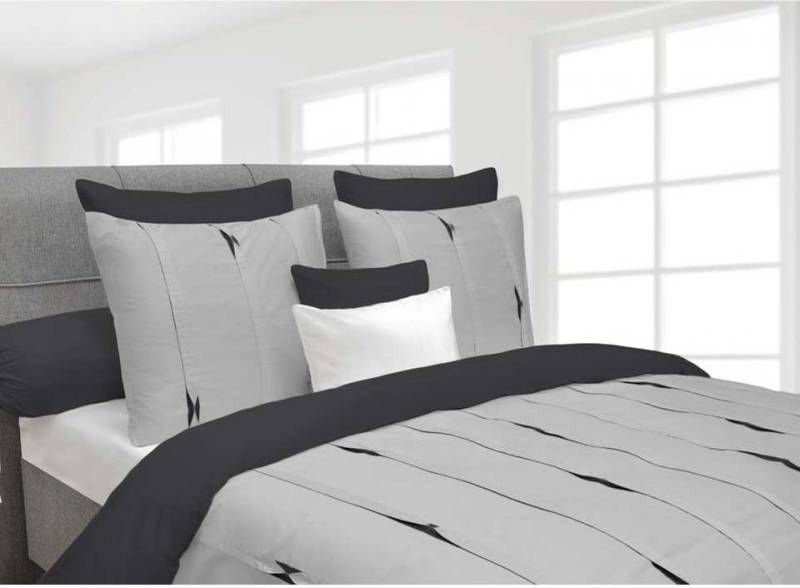 Heckett & Lane dekbedovertrek Hopper zilvergrijs 260x220 cm Leen Bakker