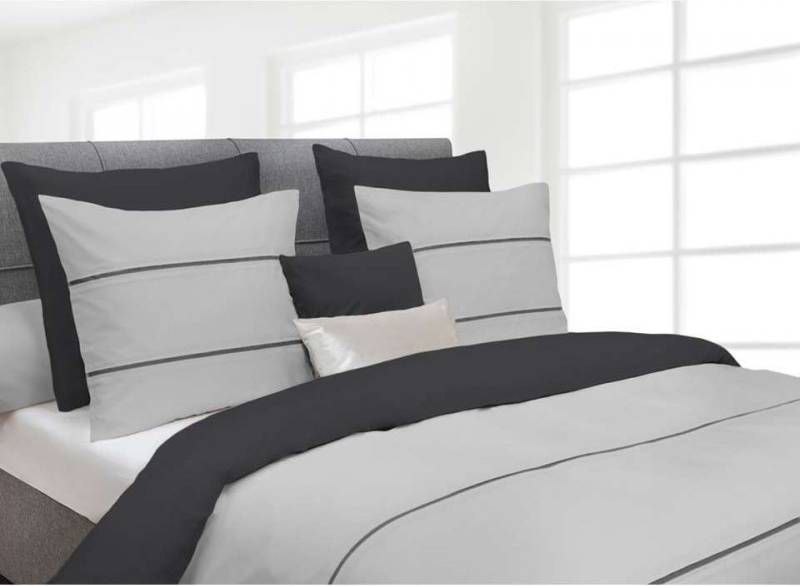 Heckett & Lane dekbedovertrek Jason zilvergrijs 240x220 cm Leen Bakker