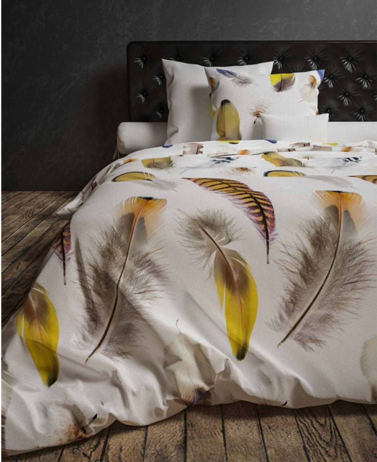 Heckett & Lane Flanel Dekbedovertrek Lopez Citrus Geel Lits jumeaux Xl 260x200/220 Cm
