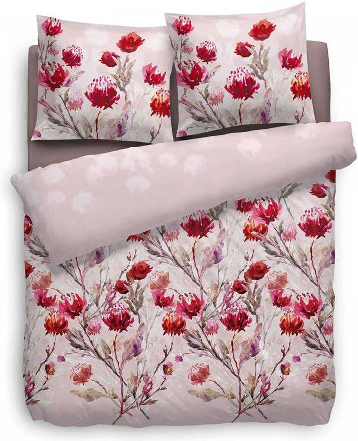 Heckett & Lane dekbedovertrek Nevada roze 200x200/220 cm Leen Bakker