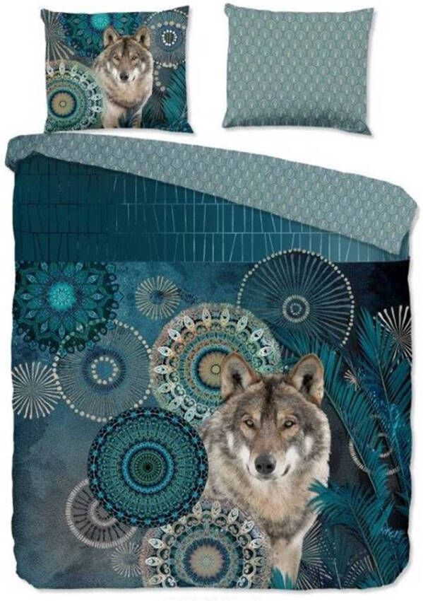HIP Collection Kiska Flanel Dekbedovertrek 2 persoons(200x200/220 Cm + 2 Slopen) Flanel Petrol