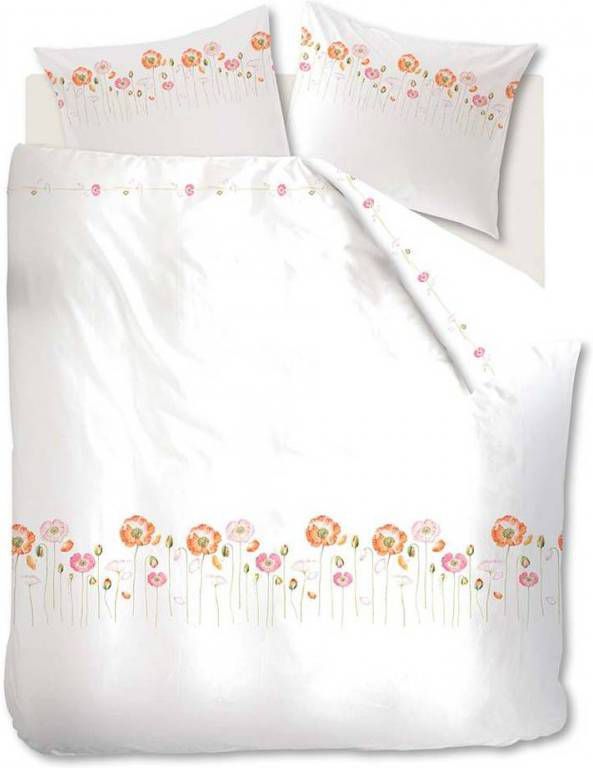 Marjolein Bastin dekbedovertrek Field Bouquet rood 200x200/220 cm Leen Bakker