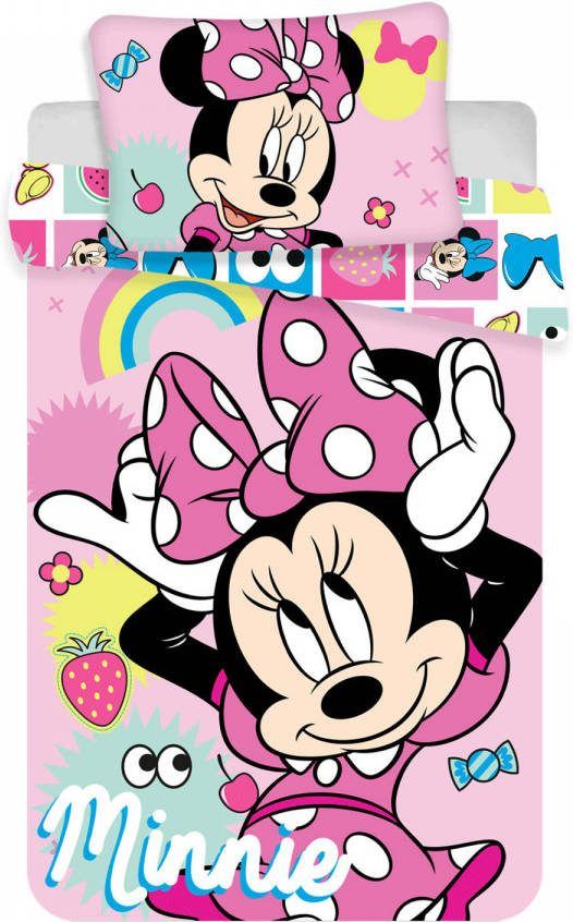 Disney Minnie Mouse Baby Dekbedovertrek Pink Bow 100 X 135 Cm Katoen