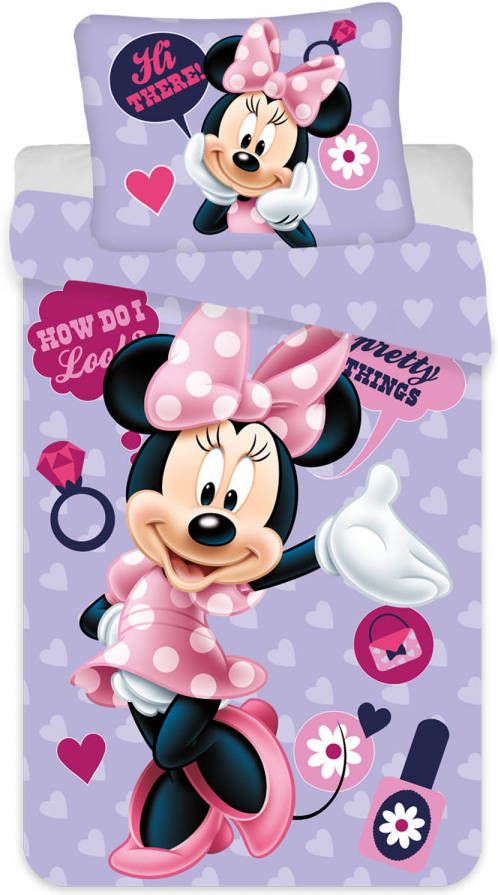 Disney Minnie Mouse Dekbedovertrek Hi There! 140 X 200 Cm Polyester