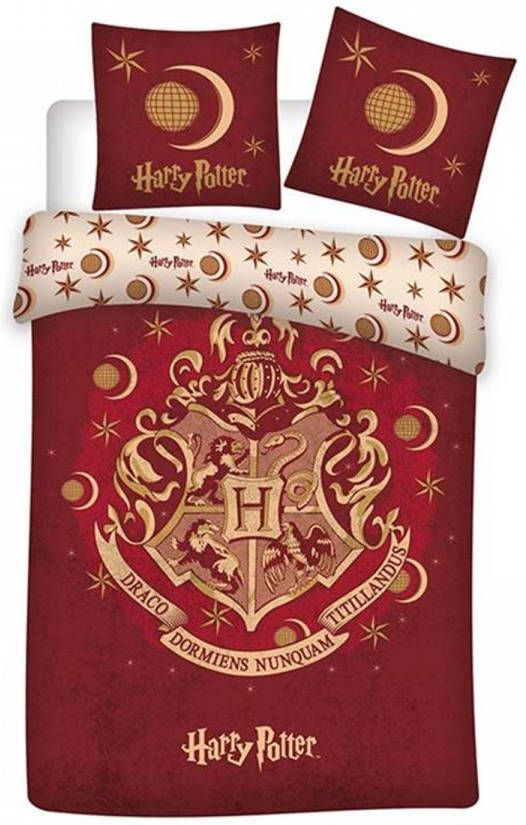 Merkloos Harry Potter Dekbedovertrek 100% Microvezel 1 persoons(140x200 Cm + 1 Sloop) 1 Stuk(63x63 Cm) Rood online kopen