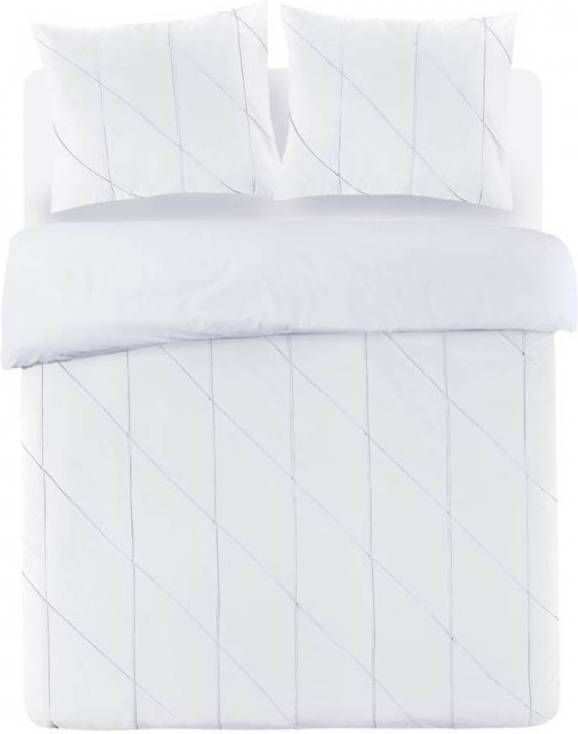 Papillon Canberra Dekbedovertrek 2 persoons(200x200/220 Cm + 2 Slopen) Percal Katoen Wit