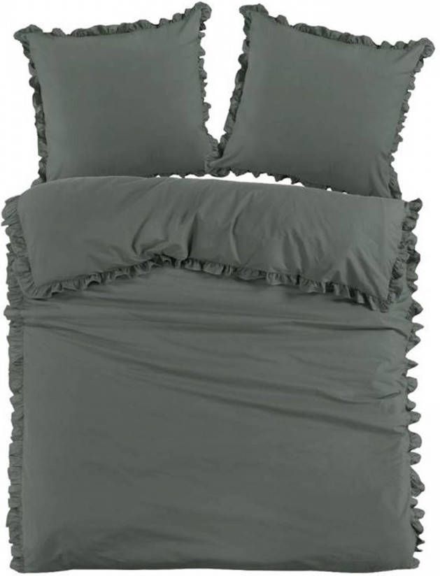 Papillon Deauville Dekbedovertrek 1 persoons(140x200/220 Cm + 1 Sloop) Percal Katoen Groen