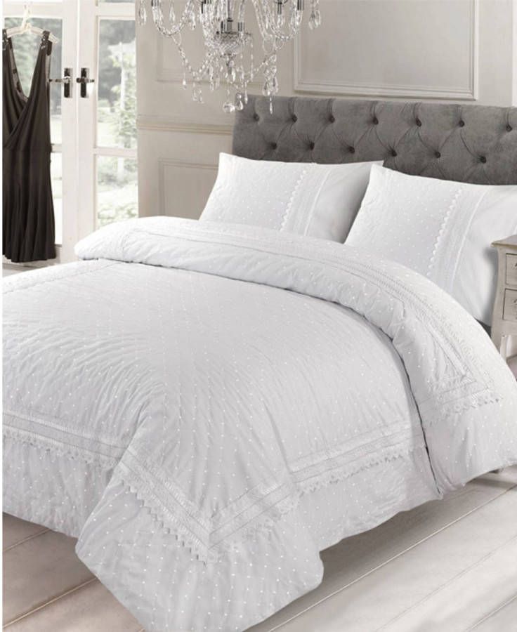 Papillon Dekbedovertrek Parma Wit Lits jumeaux 240x200/220 Cm