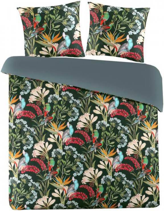 Papillon Helena Dekbedovertrek 1 persoons(140x200/220 Cm + 1 Sloop) Katoen Satijn Groen