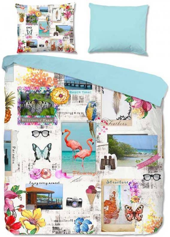 Pure dekbedovertrek Semra multikleur 140x220 cm Leen Bakker