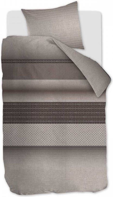 De Vries Slaapcomfort Rivièra Maison Rivièra Maison Retrograde Dekbedovertrek 1 persoons(140x200/220 Cm + 1 Sloop) Katoen Bruin