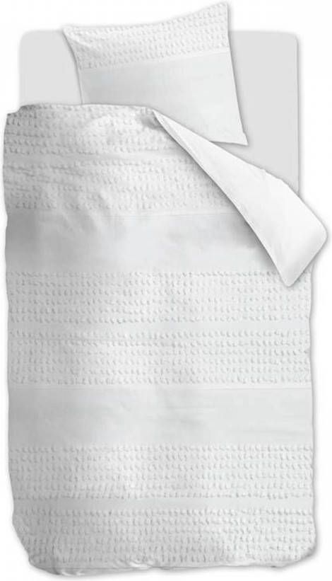 Riviëra Maison Endure Dekbedovertrek 1 persoons(140x200/220 Cm + 1 Sloop) Katoen White