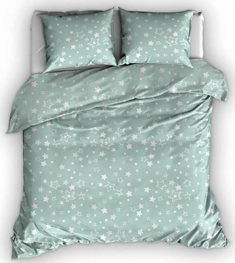 Romanette Dekbedovertrek Etoiles Groen 140x200/220